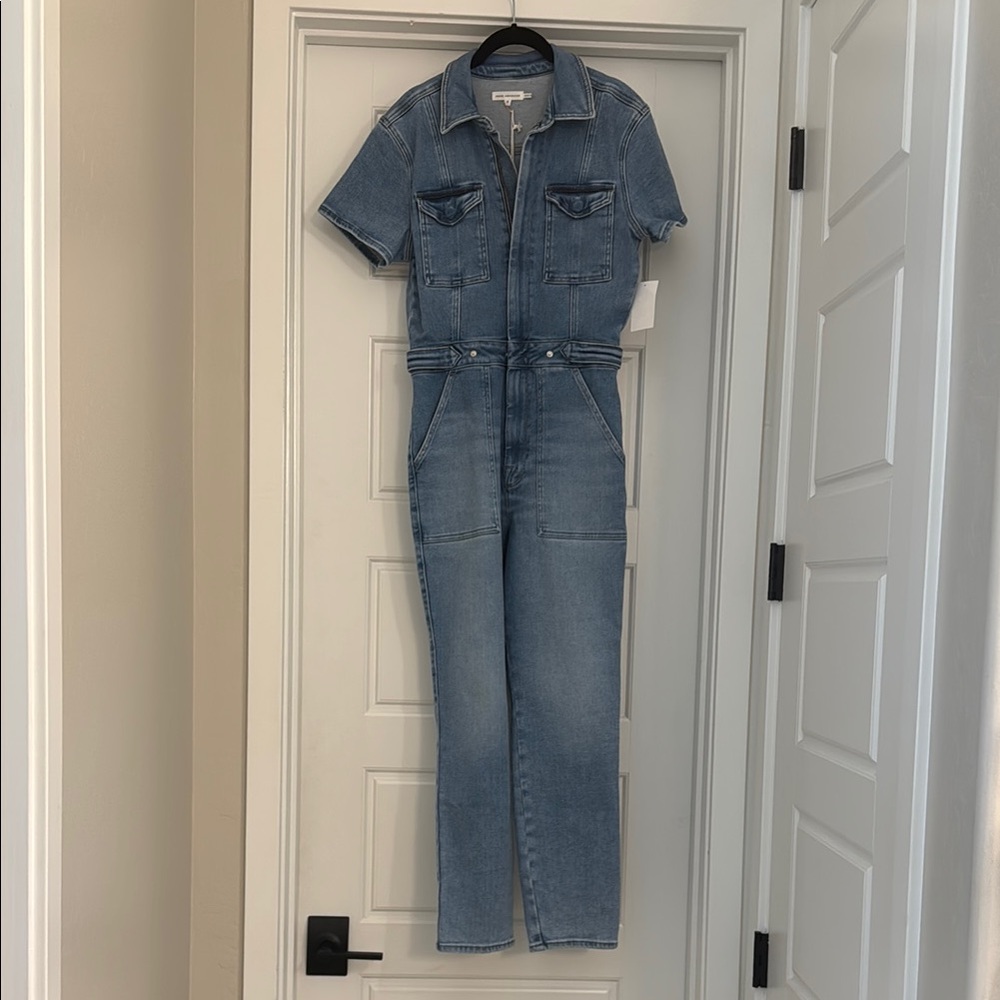 Good American Blue Denim Jumpsuit